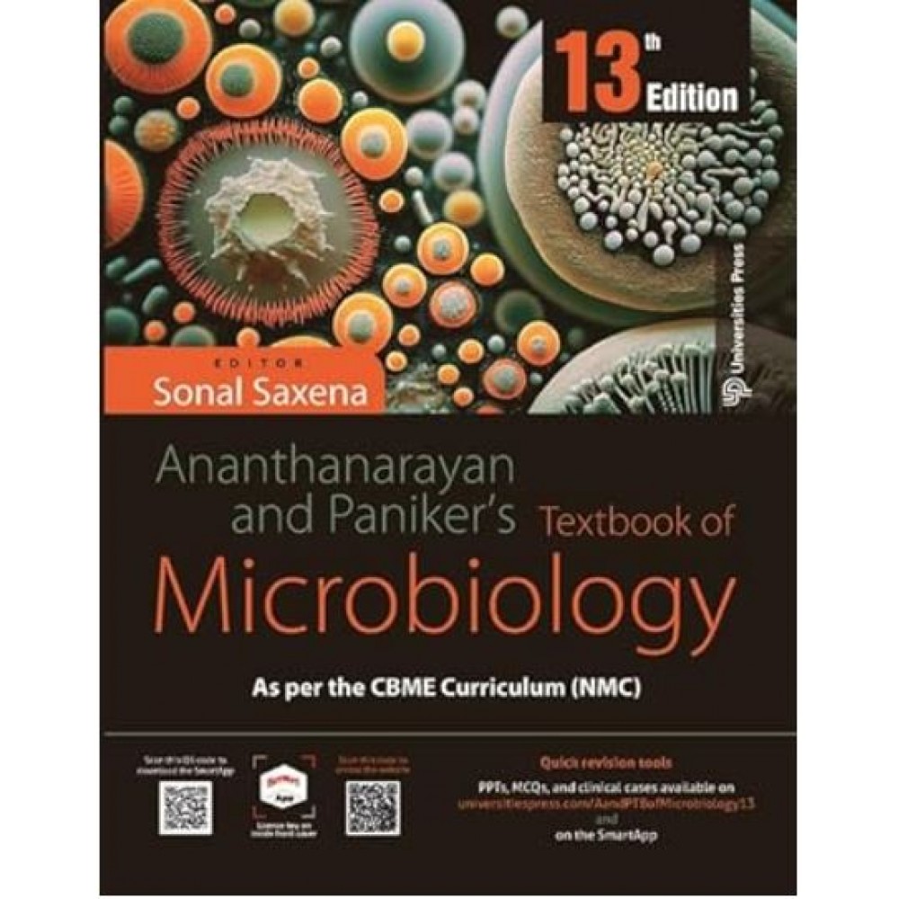 Ananthanarayan And Panikers Textbook of Microbiology:13th Edition 2024 By Sonal Saxena