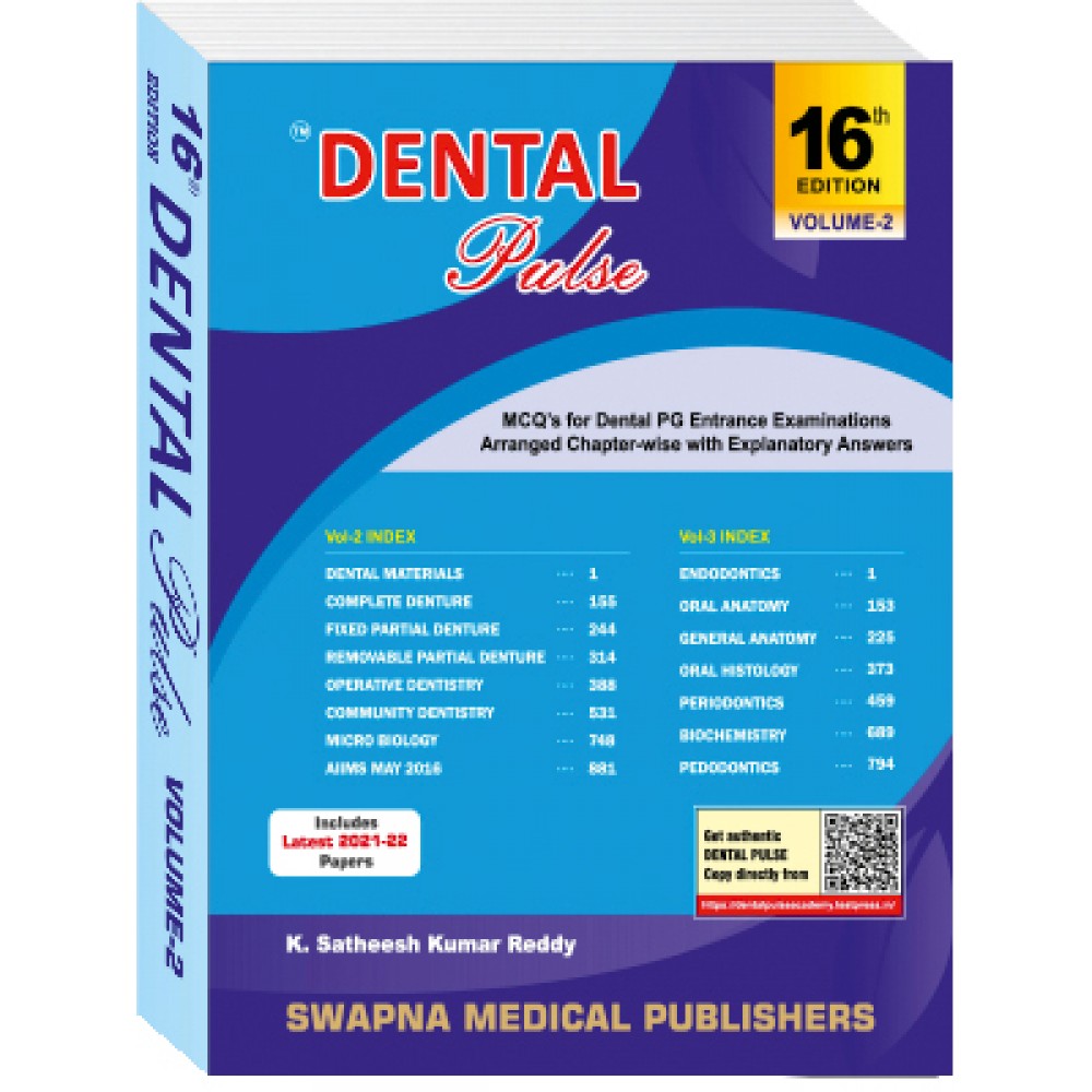 Dental Pulse (4 volume set);16th Edition 2023 By Satheesh Kumar Reddy 