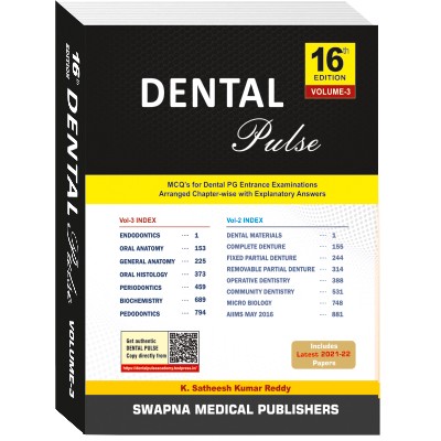 Dental Pulse (4 volume set);16th Edition 2023 By Satheesh Kumar Reddy 