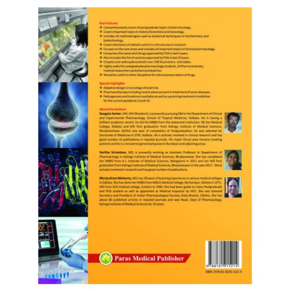 Postgraduate Pharmacology;1st Edition 2020 by Sarkar Sougata, Vartika Srivastava & Manjushree Mohanty