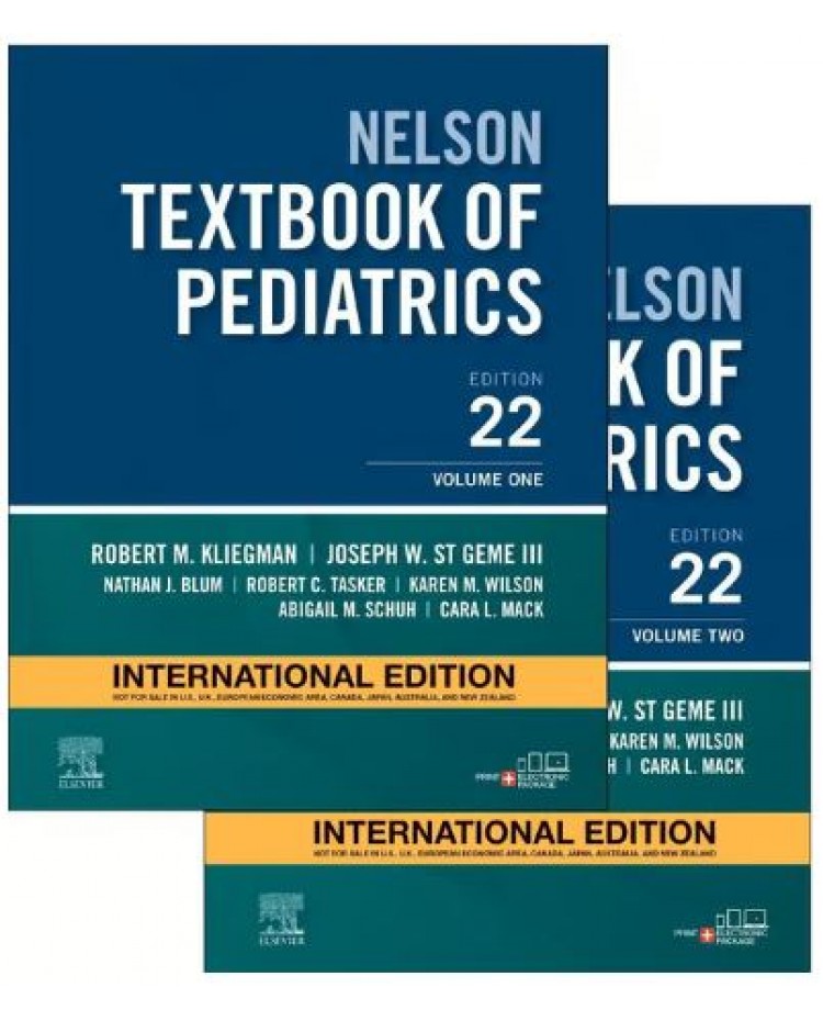 Nelson Textbook of Pediatrics Set of 2 Volumes:22nd Edition 2024 By Robert M Kliegman