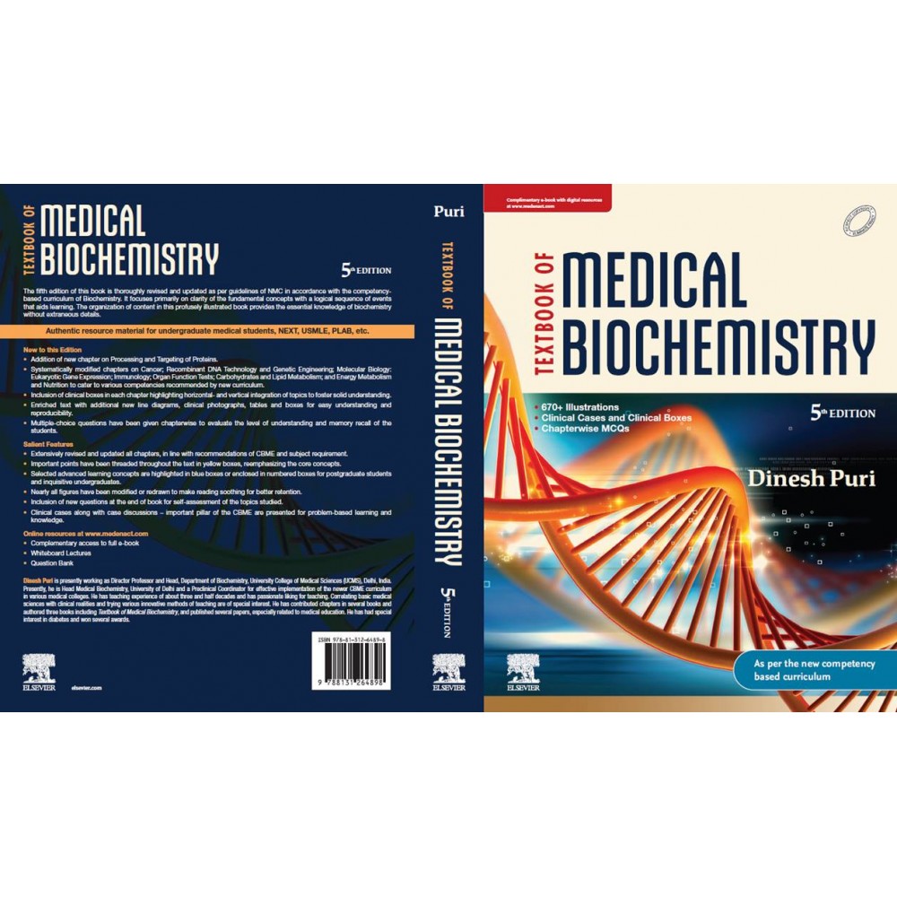 Textbook of Medical Biochemistry;5th Edition 2022 By Dinesh Puri