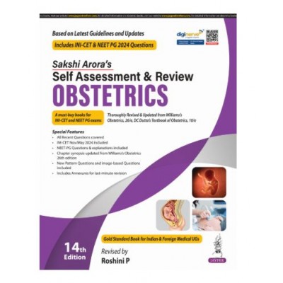 Sakshi Arora's Self Assessment & Review Obstetrics;14th Edition 2025 by Roshini P