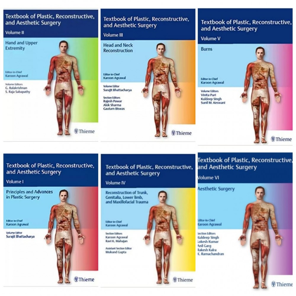 Textbook of Plastic, Reconstructive and Aesthetic Surgery (6 Volume-Set) By Dr. Karoon Agrawal