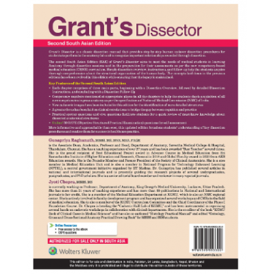 Grant’s Dissector;2nd (South Asia Edition) 2022 By Gunapriya Raghunath & Jyoti Chopra