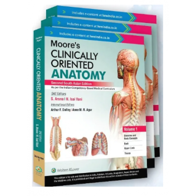 Moore's Clinically Oriented Aantomy(3 vols set): 2nd(South Asia) Edition by S.Aruna & N. Isai Vani