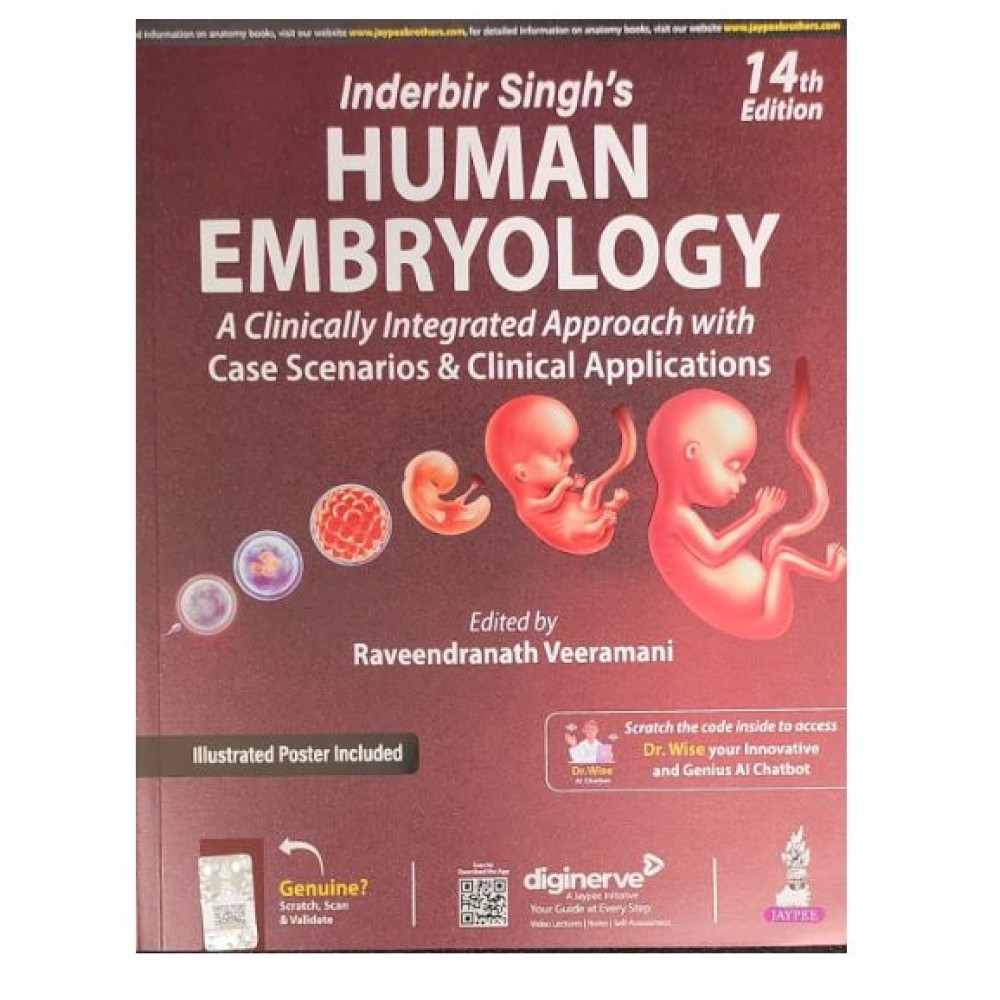 Inderbir Singh’s Human Embryology;14th Edition 2024 by Raveendranath Veeramani