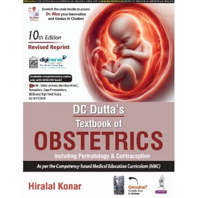 DC Dutta’s Textbook of Obstetrics(Including Perinatology & Contraception);10th Edition (Revised Reprint) 2025 By Hiralal Konar