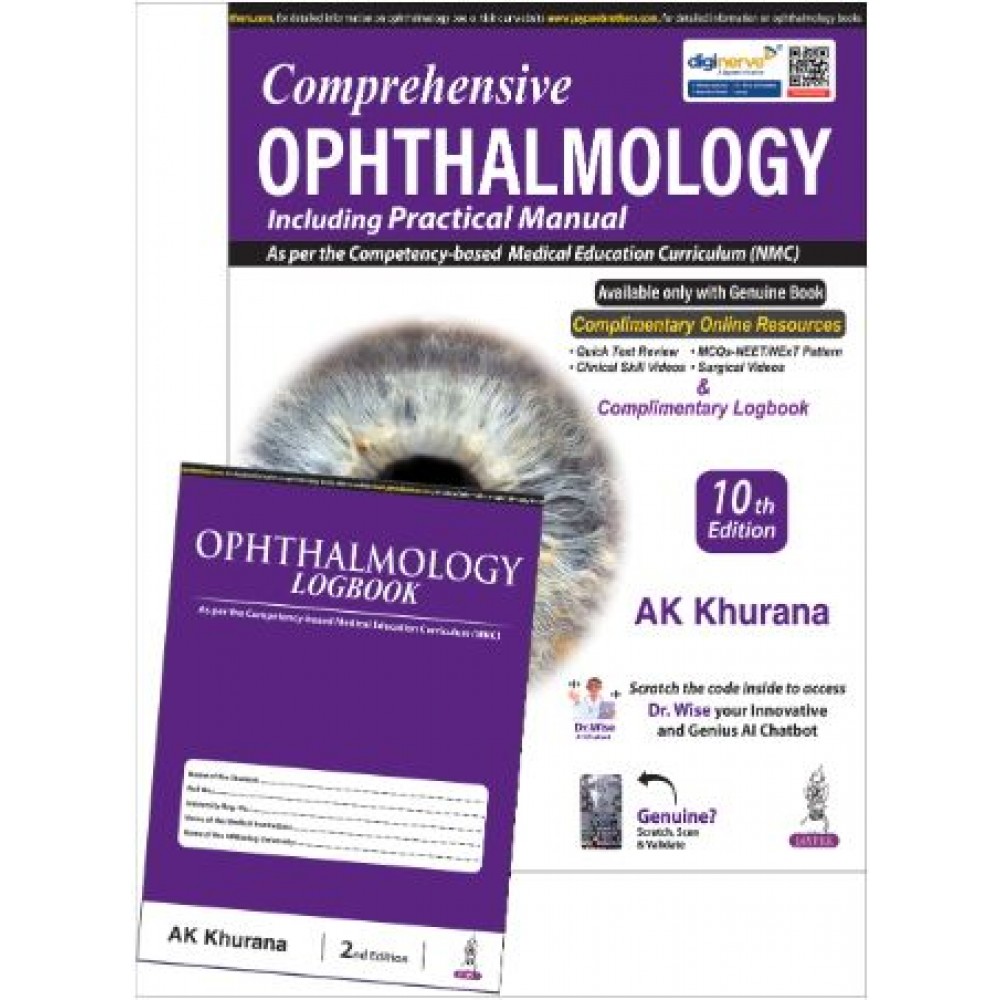 Comprehensive Ophthalmology Including Practical Manual with Ophthalmology Logbook:10th Edition 2025 By AK Khurana & Aruj K Khurana