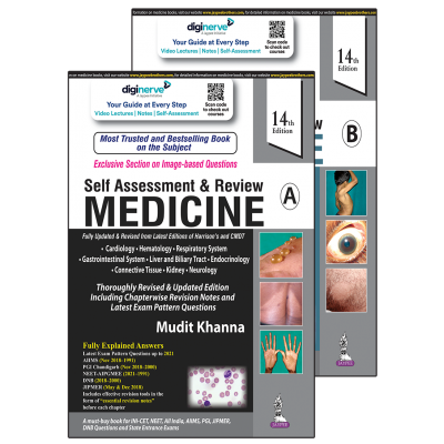 Self Assessment & Review of Medicine (Part A+B);14th Edition 2022 by Mudit Khanna