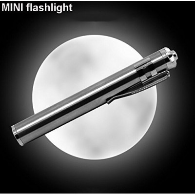 Round Moon Shaped Light Aluminium Alloy Torch With Convex CREE Led (Moon Torch with Shirt Clip)