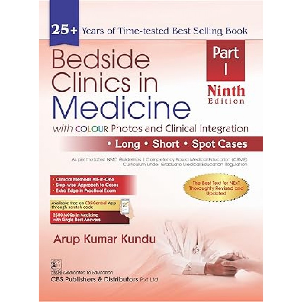 Bedside Clinics in Medicine:9th Edition 2024 (Part-1) By Arup Kumar Kundu