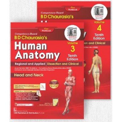 BD Chaurasia’s Human Anatomy(Volume 3 & 4)Regional and applied dissection and clinical head and neck Brain and neuroanatomy:10th Edition 2024 By BD Chaurasia and Krishna Garg 