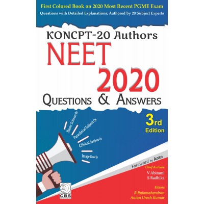 KONCPT-20 Authors: NEET 2020 Questions & Answers:3rd Edition 2020 By V Abirami, S Radhika