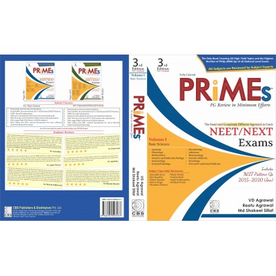 PRIMES-PG Review in Minimum Efforts (Volume 1) Basic Sciences;3rd Edition 2020 By VD Agrawal,Reetu Agrawal & Md Shakeel Sillat