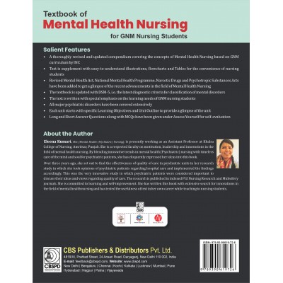 Textbook of Mental Health Nursing for GNM Nursing Students (As per the revised INC Syllabus); 2nd Edition 2022 By Eleena kumari